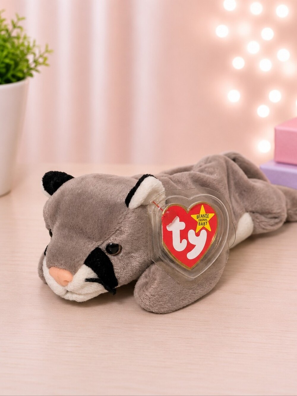 Canyon Ty Beanie Baby Cougar in Tan and Black